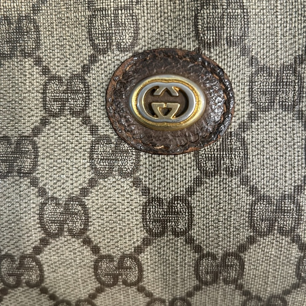 GUCCI GG Pvc Leather Clutch Bag vintage authentic - Picture 16 of 16